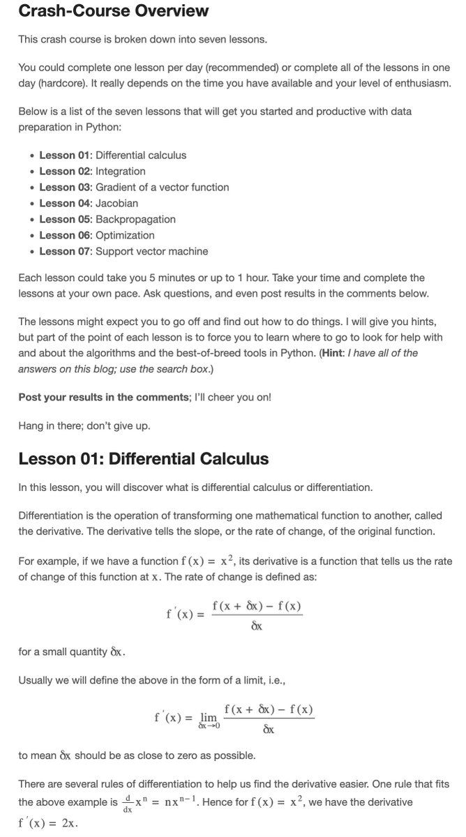 gp_pulipaka's tweet photo. Calculus for #MachineLearning: A Mini Course! #BigData #Analytics #DataScience #AI #IoT #IIoT #PyTorch #Python #RStats #TensorFlow #Java #JavaScript #ReactJS #CloudComputing #Serverless #DataScientist #Linux #Mathematics #Programming #Coding #100DaysofCode
https://t.co/NbSgp7625h