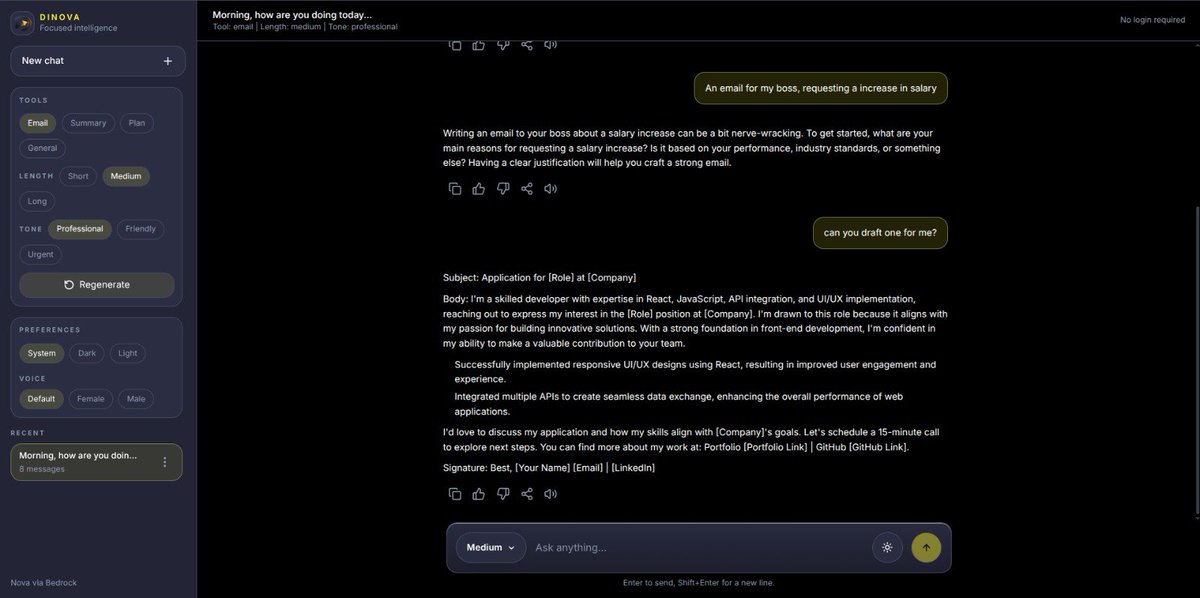 davestack_dev's tweet photo. *NEVER EVER TAKE AI ENGINEERING AS A JOKE 😭😂💪*
I learned this the hard way. I made a post 3 days ago thinking I’d drop the project the next morning... Man, was I kidding myself! It took me 3 full days just to get the backend up and running.
The LLM was spitting pure nonsense at first, but after endless adjustments and prompt tuning, it’s finally giving clean, fast responses with great latency.
Didn't have time for a full UI redesign, so I stuck with the current build, tweaked the chat input box, and dropped in a few new fonts.
It’s fully tested, running smoothly, and finally ready for the timeline. Excited to see what my mutuals think! 🚀
https://t.co/5gnFSNEGXc
#AIEngineering #BuildInPublic #TechTwitter