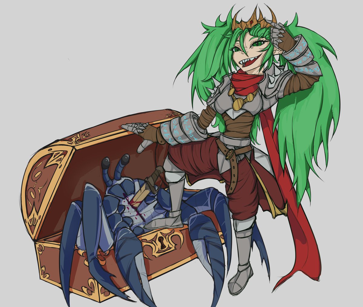 FetchZiprah's tweet photo. @HugoWoof Aprecio el alago uwu
Deecho, en esta computadora no tengo de monstruos muy grandes a color completo, lo lamento. Si tengo ejemplo de colores de otros especimenes por si le interesan https://t.co/ZMItQFN3Gv