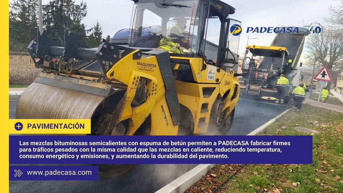 PADECASA's tweet photo. ☝️ En Padecasa llevamos años apostando por una forma más eficiente y responsable de construir firmes: las mezclas bituminosas semicalientes con espuma de betún.​

Los resultados, tal y como explicamos aquí https://t.co/Syl1t9xj46, hablan por sí solos. https://t.co/H0xfFOpHno