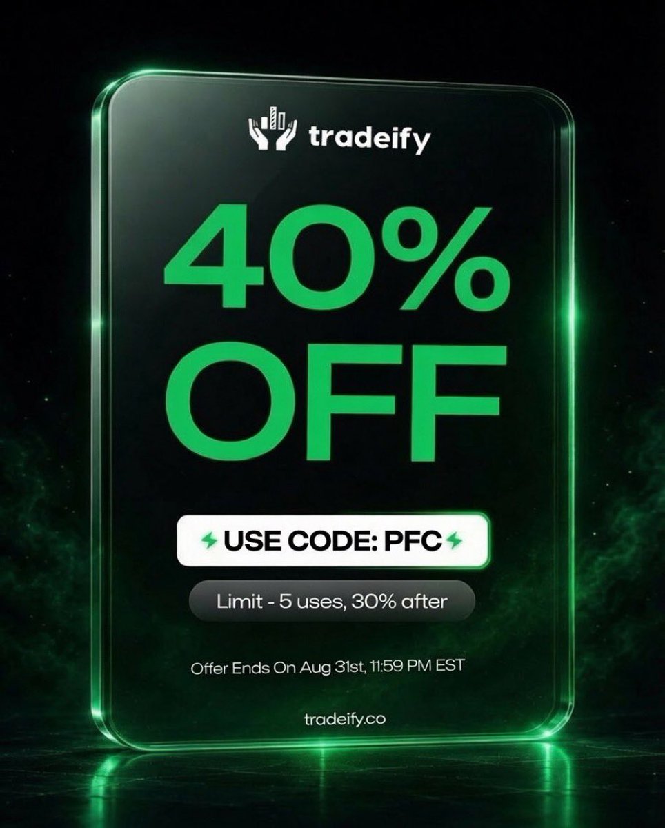 PFCFutures's tweet photo. 🧩 1 x $25k Eval - Tradeify Giveaway
First 250 Comments only!

Follow @Tradeify & subscribe to our YouTube channel https://t.co/7gKJzODVzF 

🍀 Luck not on your side?
Use code PFC for 40% OFF 
Claim yours https://t.co/z3nFREtC8n 🔗

Comment below what YT video you want us to make next 🎥

See pinned post for rules