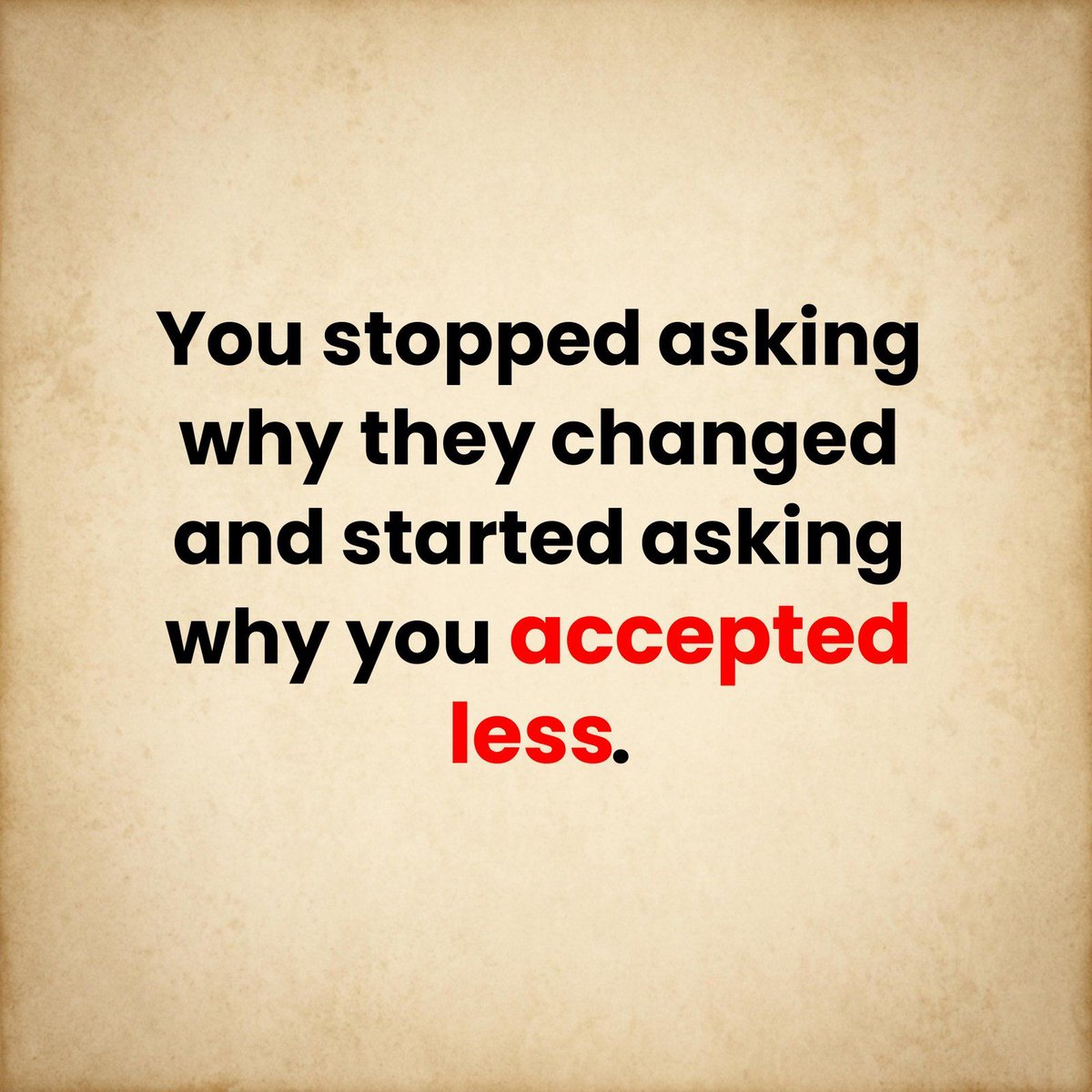 loveunfilter's tweet photo. You stopped asking why they changed and started asking why you accepted less. #HealingJourney #SelfLoveFirst
#LoveUnfiltered #RelationshipGoals #LoveQuotes #Love #Viral #Trending https://t.co/mQ0RBVfqQi