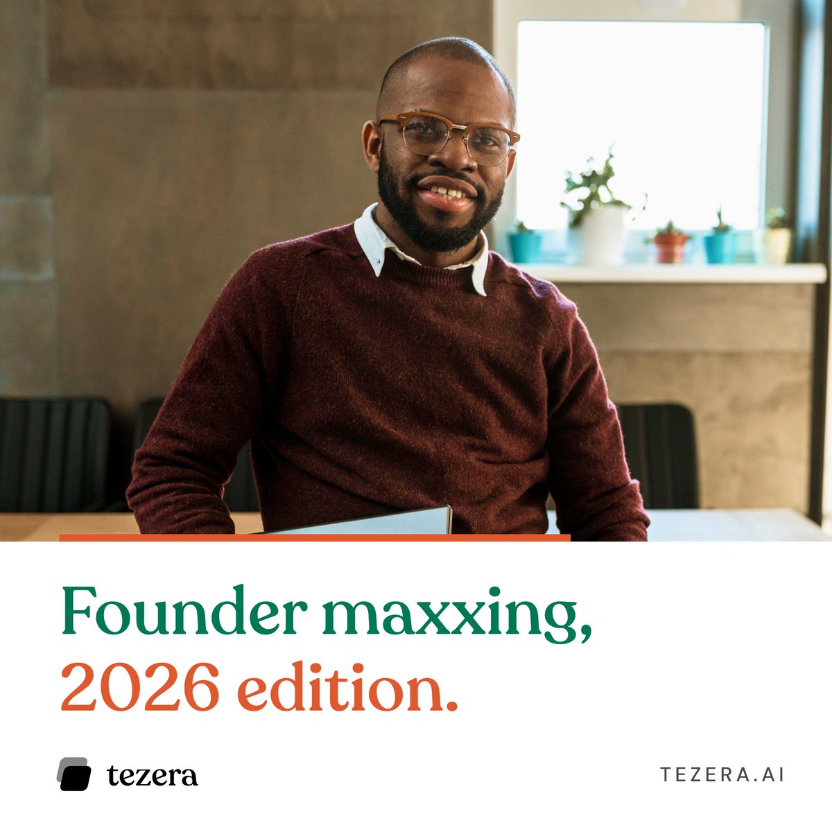 usetezera's tweet photo. founder maxing, 2026 edition.

> find an already validated problem (Sensor Tower, App Figures, X)
> make it 10x better
> ship the MVP with Claude Code
> charge from day one
> launch before it's ready
> pick 1–2 channels where your ICP hangs out
> see what content actually works there
> publish consistently for 90 days
> hire high agency low ego folks with Tezera
> build growth loops into your product
> automate repetitive hiring work with Tezera
> talk to users every week
> double down on what's working