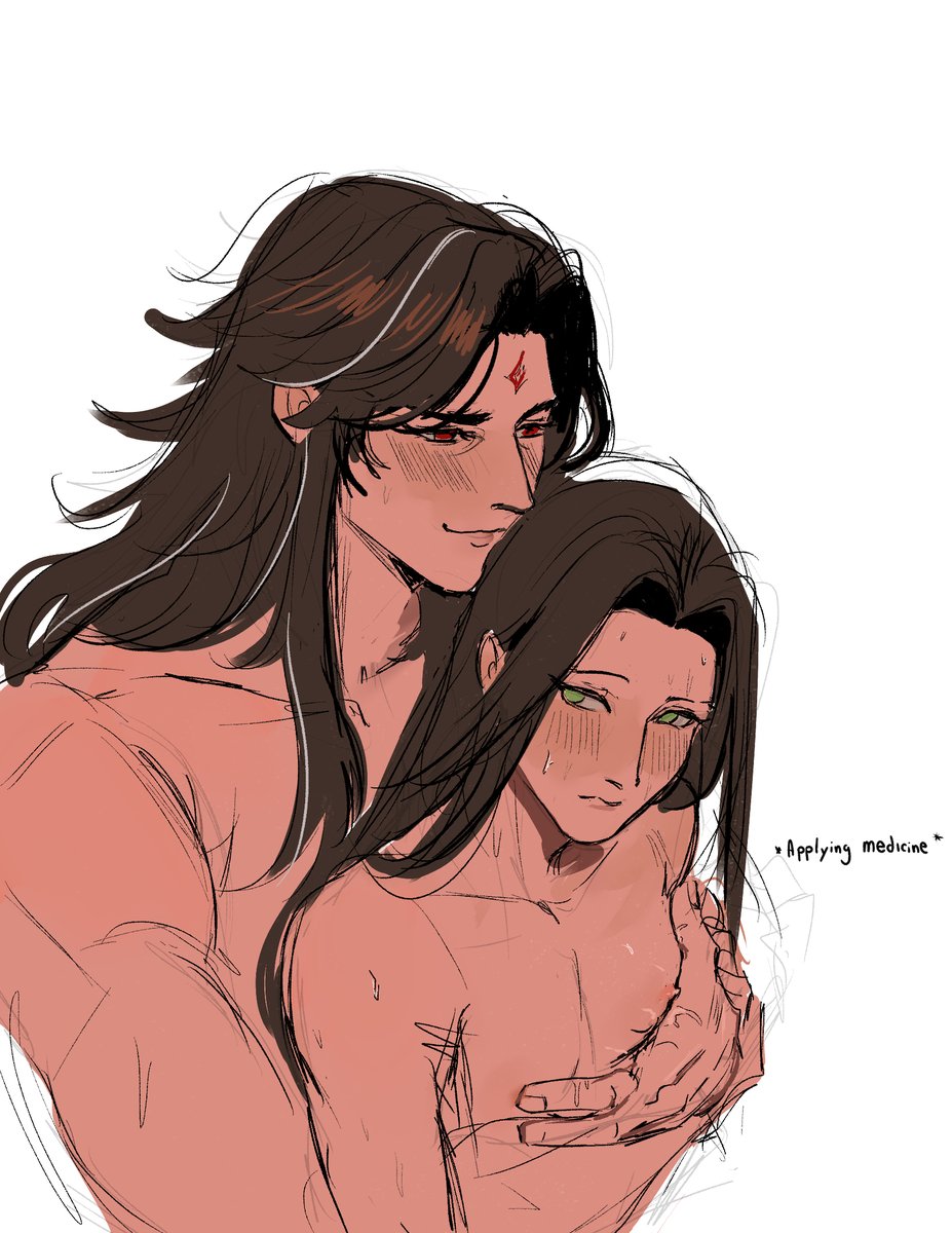 Manonnym117's tweet photo. Role swap AU; Shizun Lbh and disciple Shen Yuan.
#SVSSS #Bingqiu #bingyuan I still haven't decided if it's Binghe, Bingge, or Bingzu https://t.co/2dLr8VifID