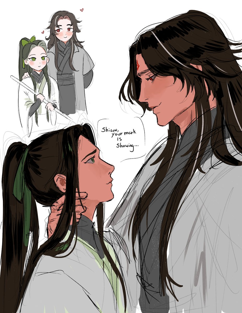 Manonnym117's tweet photo. Role swap AU; Shizun Lbh and disciple Shen Yuan.
#SVSSS #Bingqiu #bingyuan I still haven't decided if it's Binghe, Bingge, or Bingzu https://t.co/2dLr8VifID