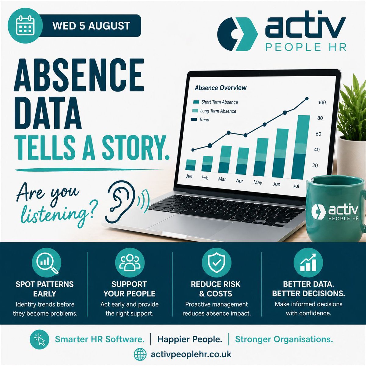 activpeoplehr's tweet photo. 📊 Absence data tells a story. Are you listening?

Don't just record absence.

🔎 Spot patterns
📈 Identify trends
💚 Intervene earlier
🎯 Make better decisions

Move from reactive absence recording to proactive absence management.

#AbsenceManagement #HRTech #ActivPeopleHR https://t.co/e7E1wgmtQp
