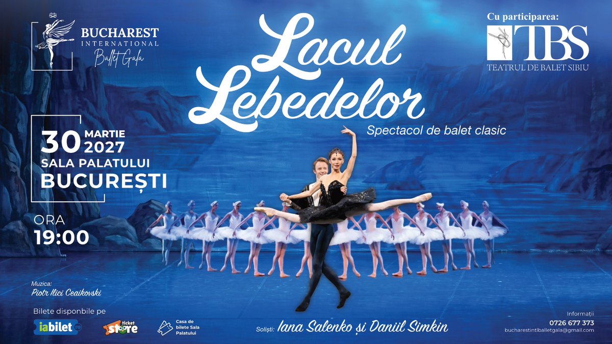 teodoramarin67's tweet photo. Bucharest International Ballet Gala 2027 revine cu o premieră spectaculoasă: Lacul Lebedelor, cu Iana Salenko si Daniil Simkin

https://t.co/tUKPy3qa94 https://t.co/K6mNj3rLv9