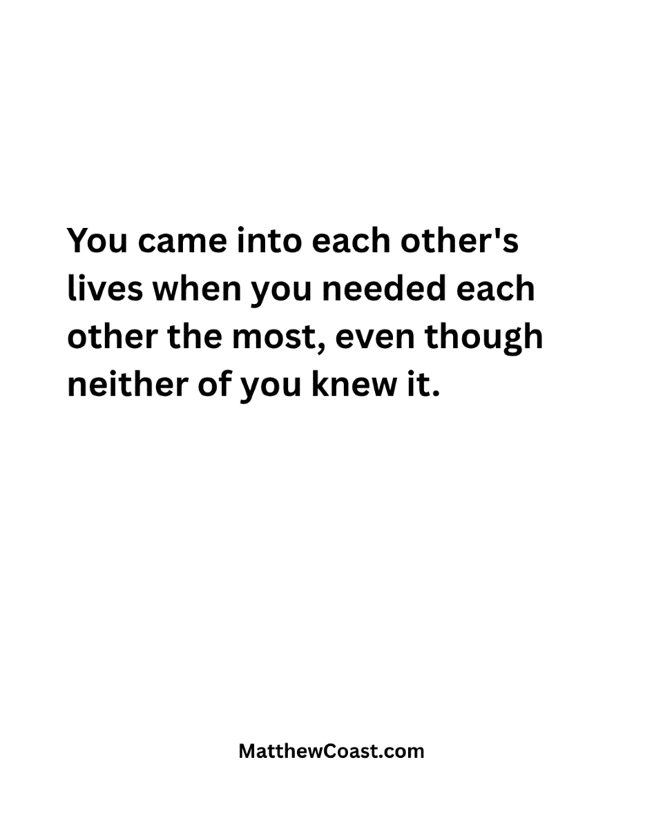 MatthewCoast's tweet photo. You came into each other's lives when you needed each other the most, even though neither of you knew it. https://t.co/Yw1KnDJIWZ
