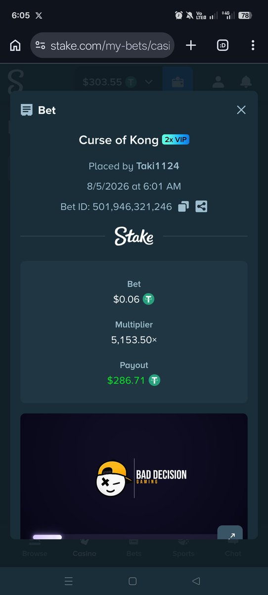 chabag19's tweet photo. Banggg 
just hit 5000x in this game CURSE OF KONG.  It's so fucking cool 🔥🔥
I love this game . Can I get double up @Haddzy @PlayBadDecision  @Stake 
#STAKE #onlyonstake https://t.co/6IlkaipgqO