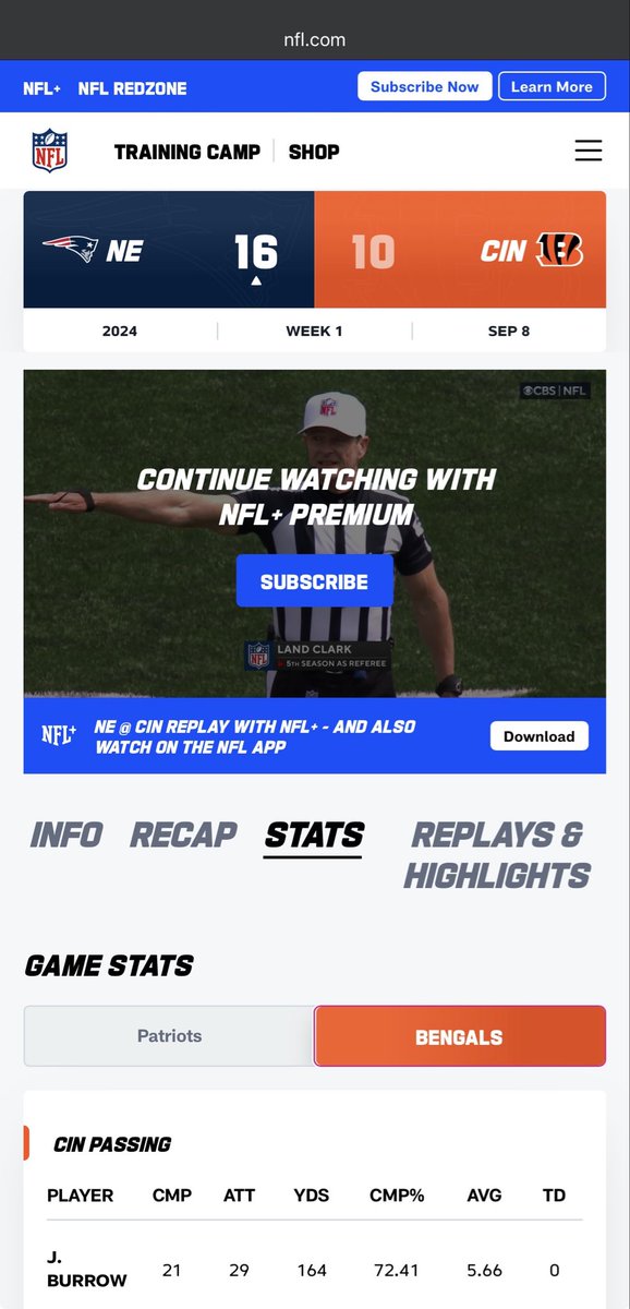 Glassmanjoe's tweet photo. @Plyons1215 @geniusman16 @JamseRick @PanasonicDX4500 This game also exists. 29 attempts for 164 yards and no tds. https://t.co/du72qFPfOD
