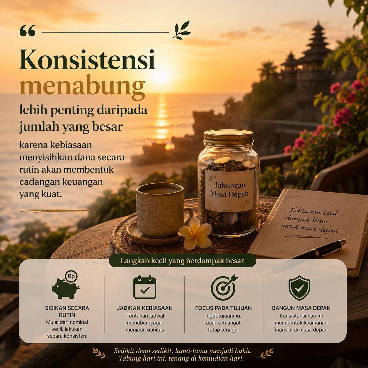 ninica476's tweet photo. Dengan menabung secara rutin sesuai kemampuan, kebiasaan finansial yang sehat akan terbentuk dan tujuan keuangan lebih mudah tercapai.

#axamandiri #amanterlindungi #jagakesehatan #timnasday #zonauang
AXA Mandiri https://t.co/NcHM42G7UQ