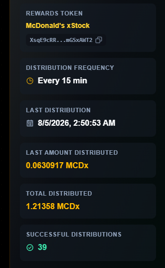 Jeets4MickeyDs's tweet photo. 1.21 (Tokenized) shares of McDonald's stock has been distributed to $JEETS holders.

More McDonald's coming.  Every 15 min. https://t.co/8IyWPY6tN1
