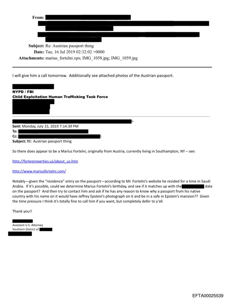 epsteinsearchin's tweet photo. Jeffrey Epstein kept an Austrian passport in his mansion safe. His photo, another man's name, a residence in Saudi Arabia.

July 15, 2019: a federal prosecutor asked the FBI to find the man and ask why.

House Democrats want to know if he was a foreign agent. https://t.co/E5w6XlumdH
