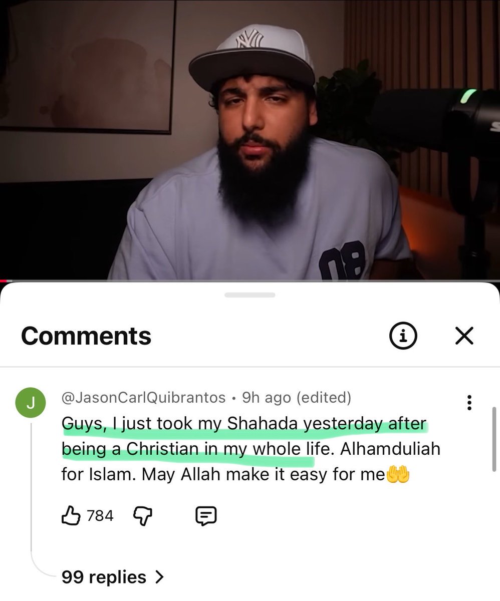 Jvnior's tweet photo. Christians are taking Shahada under
@muslimorthodoxy YouTube channel.

This is such a beautiful thing to witness. https://t.co/ctbBfwvs6R