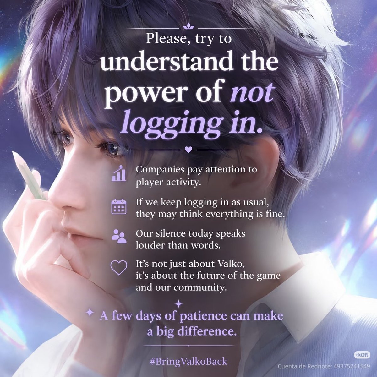 Deschamp2Kylian's tweet photo. Morning 🐺☕️🍵 
I definetly not logging in btw 
Never again if Valko is not there 😌 

#BringValkoback #BringbackValko #ValkoisLoved #Valko
#PapergamesRuinsCNgaming https://t.co/UT19b8yj5O