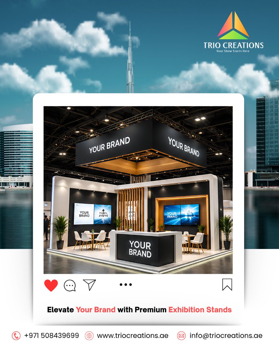 triocreations's tweet photo. Stand out at every exhibition with premium custom booth designs by Trio Creations. Elevate your brand and attract more visitors.
📞 +971 508439699
📧 info@triocreations.ae
🌐 https://t.co/URx0tq9lg3
#triocreation #exhibitiondesign #dubai https://t.co/ZVZFyPbKmW