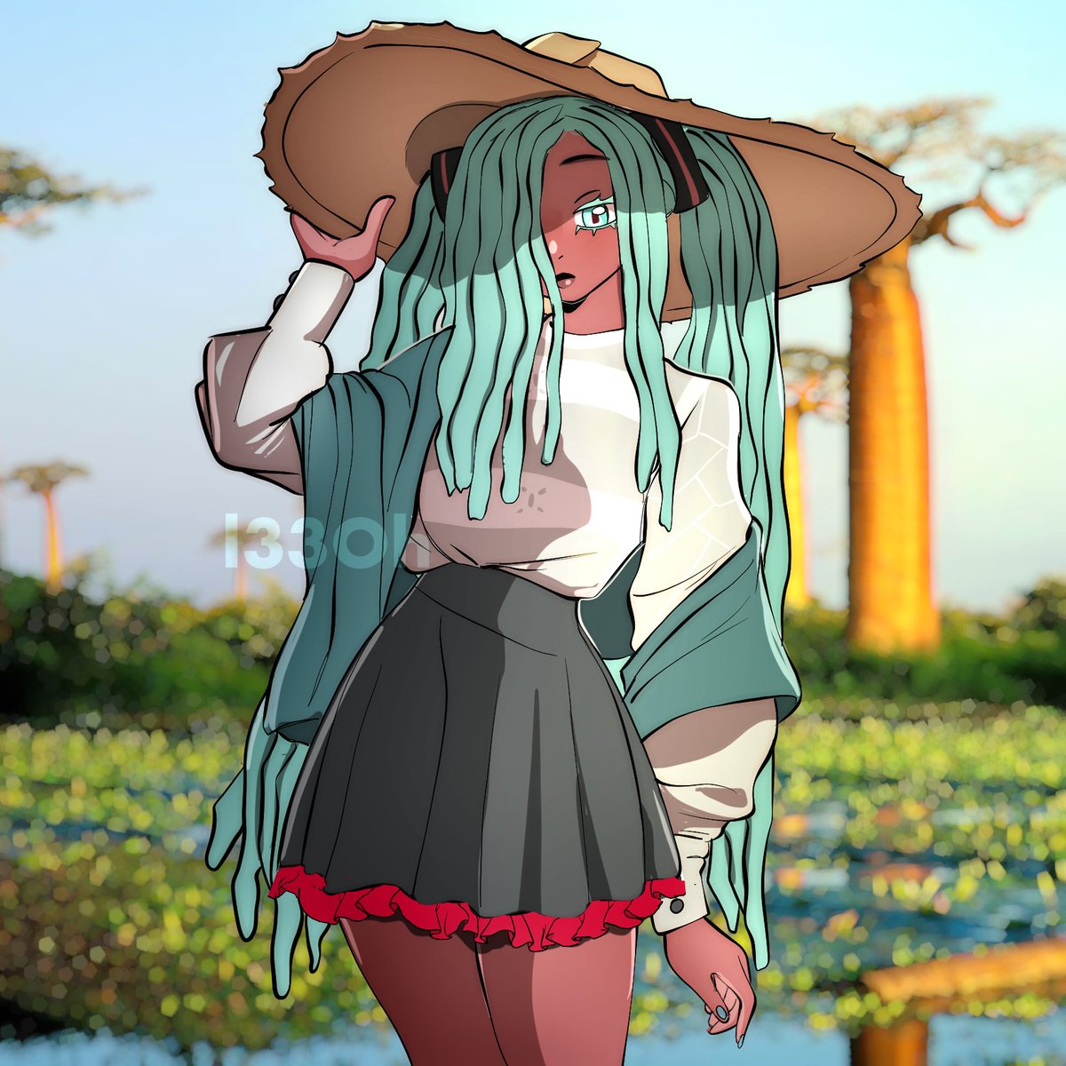 l33oh's tweet photo. Madagascar Miku 🇲🇬 

#54mikus https://t.co/dDWmNgTJWU