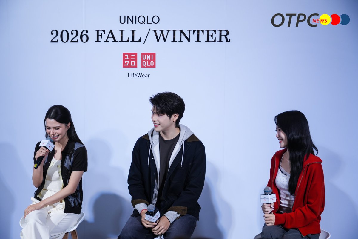 otpcnews's tweet photo. "เบคกี้-สกาย-พิมมา" ร่วมเปิดตัวคอลเลคชัน UNIQLO 2026 Fall/Winter สะท้อนตัวตนผ่านการใช้ชีวิตอย่างมีสไตล์ ภายใต้คอนเซปต์ "Modern City Feelings"

REBECCA X UNIQLO FW
UNIQLO FW2026 X SKY

#BeckyxUNIQLO2026FW
#Beckysangels #skywongravee #Pimma_PiXXiE
#UNIQLO2026FW #LifeWear
#UniqloThailand