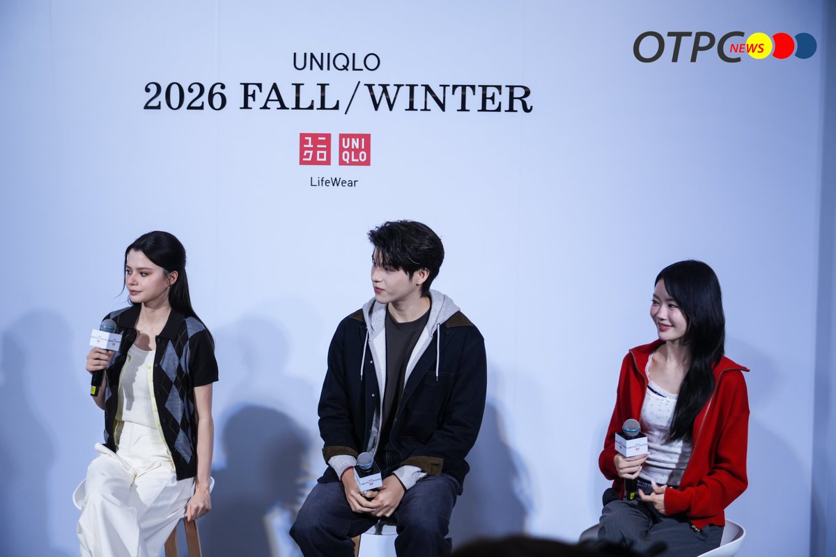 otpcnews's tweet photo. "เบคกี้-สกาย-พิมมา" ร่วมเปิดตัวคอลเลคชัน UNIQLO 2026 Fall/Winter สะท้อนตัวตนผ่านการใช้ชีวิตอย่างมีสไตล์ ภายใต้คอนเซปต์ "Modern City Feelings"

REBECCA X UNIQLO FW
UNIQLO FW2026 X SKY

#BeckyxUNIQLO2026FW
#Beckysangels #skywongravee #Pimma_PiXXiE
#UNIQLO2026FW #LifeWear
#UniqloThailand