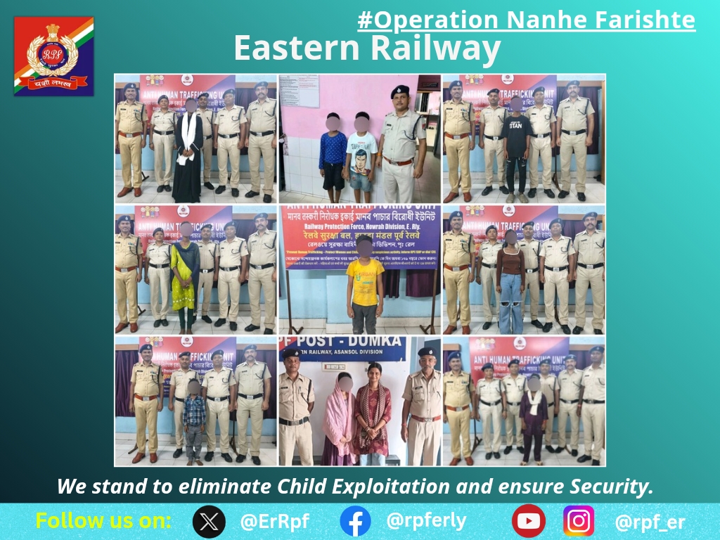 ErRpf's tweet photo. On 04.08.2026, RPF Officials rescued 10 minor boys/girls from different Railway Stations and handed over to District Child Welfare Committee for proper rehabilitation and further legal action.
#OperationNanheFarishte
@RPF_INDIA 
@RailMinIndia 
@BBAIndia https://t.co/z6Bey38zZj