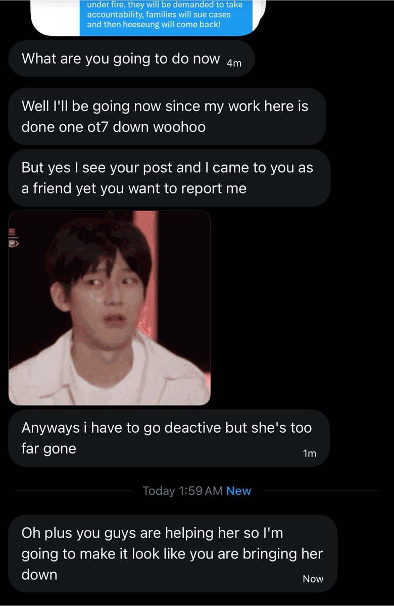 makijayleclerc's tweet photo. THIS IS FUCKING MESSED UP

IDC WHO THE FUCK YOU THINK YOU ARE, BUT IN NO WAY ARE YOU ALLOWED TO TELL ANYONE THAT THEY SHOULD D*E

REAL PEOPLE EXIST BEHIND THESE ACCOUNTS - REAL FUCKING PEOPLE!!

AND USING MOOTS OF THESE PEOPLE TO GET WHAT YOU WANT IS JUST DEMONIC 

Telling them we are against them, using lies to manipulate, and being FUCKING PROUD????

HAVENT YOU A SOUL??? THIS IS KPOP

IT SHOULDN’T AFFECT YOU THAT MUCH FOR YOU TO BECOME A DEMON OF A PERSON!!