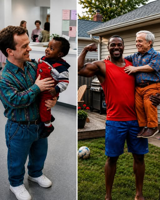 Steve09812's tweet photo. “They looked at me and said, ‘You’re so small… how will you carry a child?’
I smiled and said, ‘With love.’
In the late ’80s, I adopted Marcus. A single man with achondroplasia wasn’t who people expected to see leaving an adoption office with a baby. I heard every doubt, every warning—but I signed the papers anyway. I wanted to be a dad, and that little boy needed someone who wouldn’t walk away.
I carried him everywhere—on my hip, on my lap, in a carrier I rebuilt three times just to fit my body. He grew into a strong, active kid. Running, sports, lifting—if it involved movement, he loved it.
As the years passed, my legs began to ache. Stairs got harder. Long walks, grocery runs—everything slowed me down. Marcus noticed before I ever said a word.
Now he just bends down and says, ‘Come on, Dad. I’ve got you.’
And he does—steady, confident, proud.
I raised him with love.
Now he carries that same love right back to me.