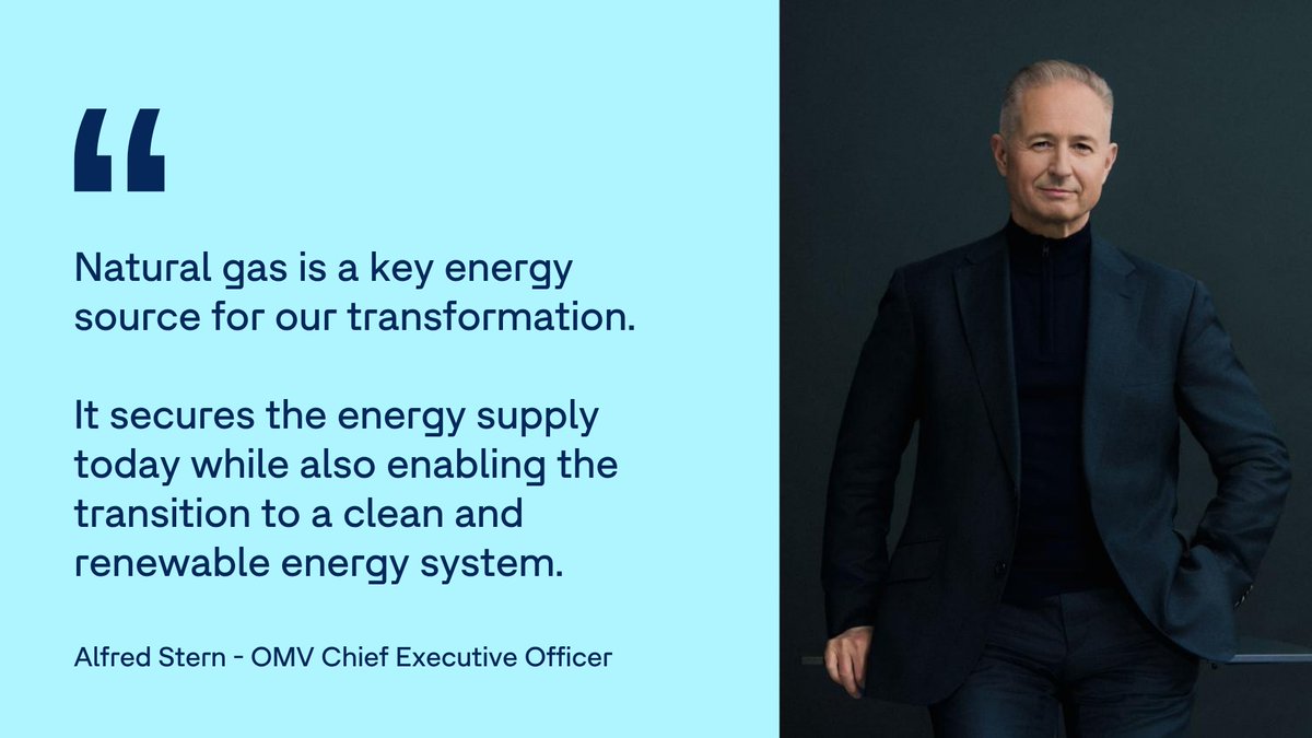 omv's tweet photo. #OMV CEO Alfred Stern on the role of domestic natural gas in ensuring a secure, reliable, and future-ready energy system. https://t.co/S7SNsK6mVh