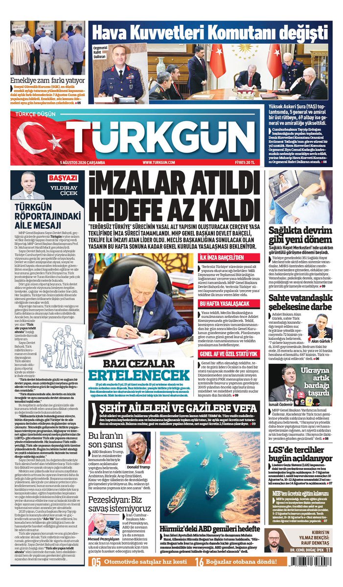 kocaelimhp41's tweet photo. Gazetemizin 5 Ağustos Çarşamba baskısını inceleyebilirsiniz...

#TürkgünGazetesi #Türkgün https://t.co/fR4JIZqUuX