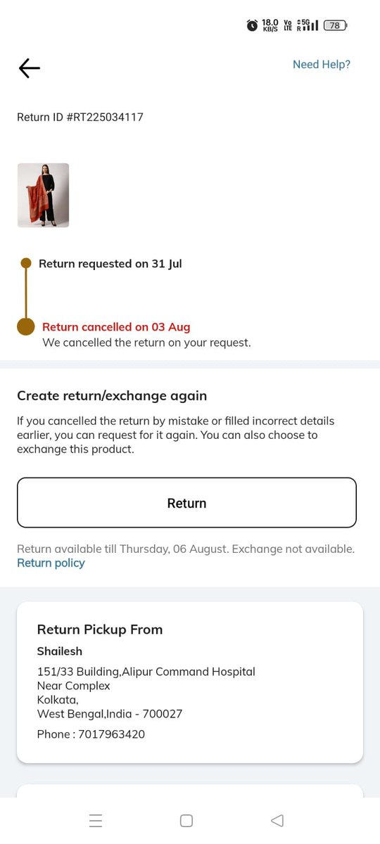 Shukritsharma's tweet photo. @AjioCares @AJIOLife @RajkGautam72 @aajtak @ABPNews Ajio’s service has become extremely poor. I have been dragged around for a whole month now. Please check the dispatch date to see when I actually purchased the product. There has been absolutely no solution from your end yet. https://t.co/LAaCKbCBE4