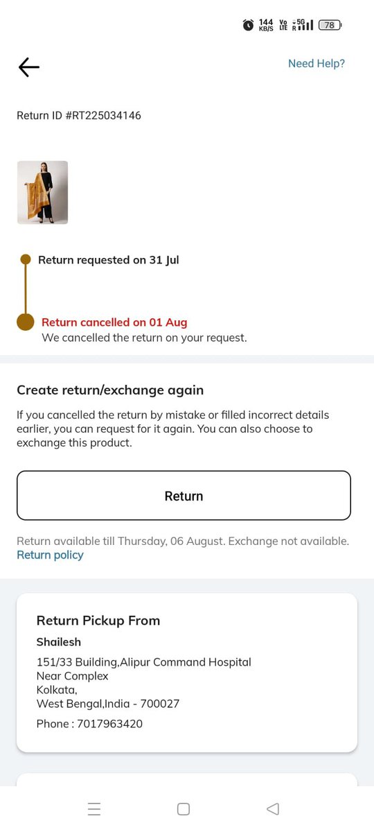 Shukritsharma's tweet photo. @AjioCares @AJIOLife @RajkGautam72 @aajtak @ABPNews Ajio’s service has become extremely poor. I have been dragged around for a whole month now. Please check the dispatch date to see when I actually purchased the product. There has been absolutely no solution from your end yet. https://t.co/LAaCKbCBE4