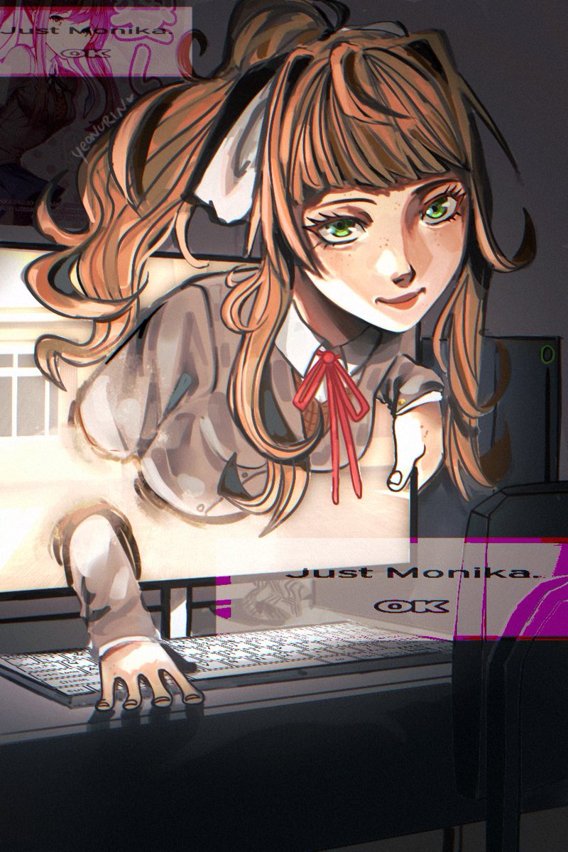 _Yeonurin's tweet photo. type shi monika 👅 #ddlcfanart #ddlc https://t.co/jYE5dKOgtL