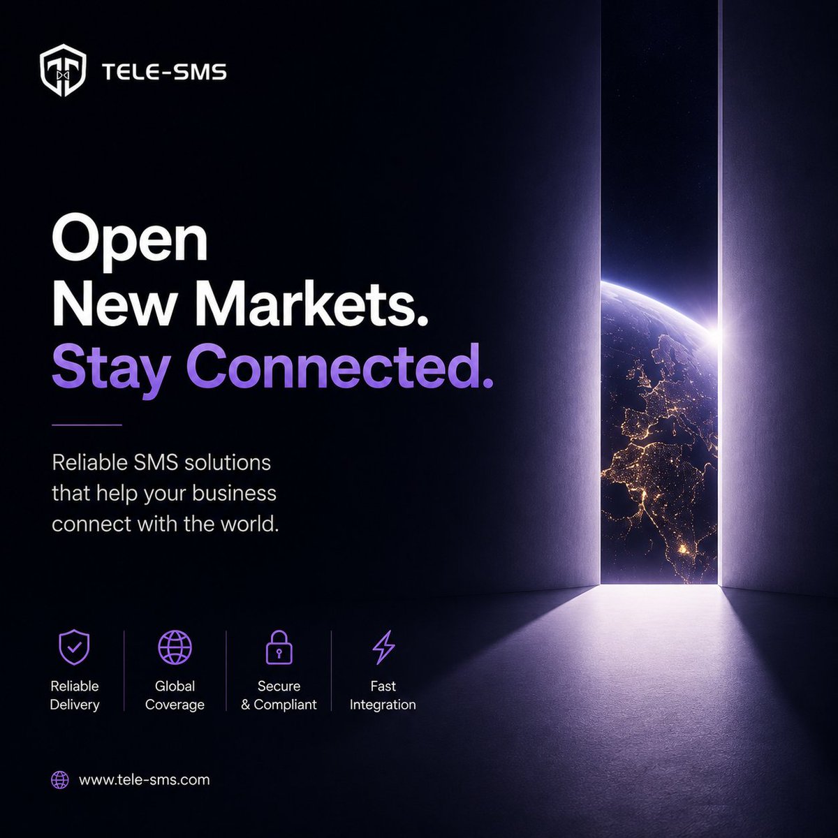 TELESMSGlobal's tweet photo. Every connection creates an opportunity.

At TELE-SMS, we help businesses communicate globally with reliable enterprise messaging solutions built for growth.

TG：@TELEsms01
wb: https://t.co/eYmCpmk8iA

#BusinessSMS #EnterpriseMessaging #SMSAPI #OTP #MarketingSMS https://t.co/GLtgCCuwBQ