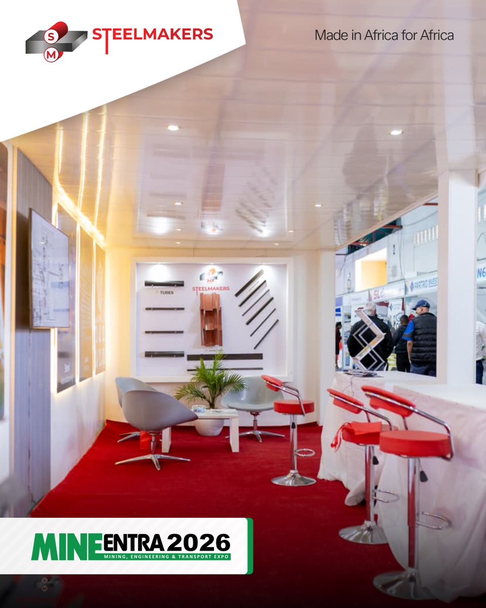 SteelMakers_ZW's tweet photo. Thank you for being part of our Mine Entra 2026 journey! 

Steelmakers extends sincere appreciation to everyone who visited our stand and connected with us. Your support made it a success.

#Steelmakers #MineEntra2026 #MiningZimbabwe #MadeInAfricaForAfrica #Zimbabwe https://t.co/ROUOuKlGwU