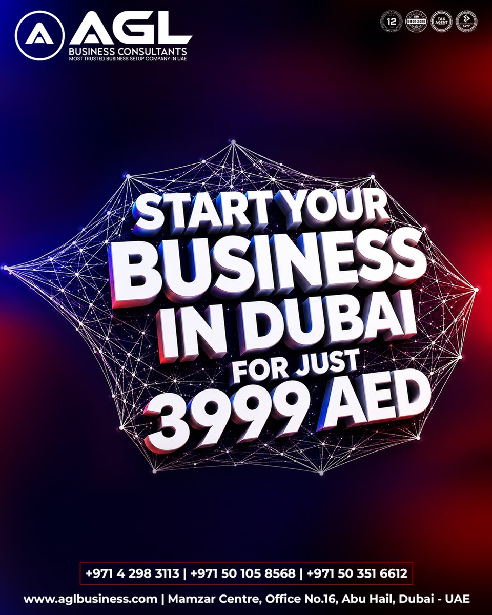 AglBusiness's tweet photo. 🕸️ Spin Your Business Into Dubai.
Starting from just AED 3,999. 🚀
Don't wait to turn your business idea into reality. Start your Dubai business today with trusted experts by your side.
��� Message us now for a FREE consultation!
#DubaiBusiness #BusinessSetupDubai #CompanyForm https://t.co/izJqsoeAsx