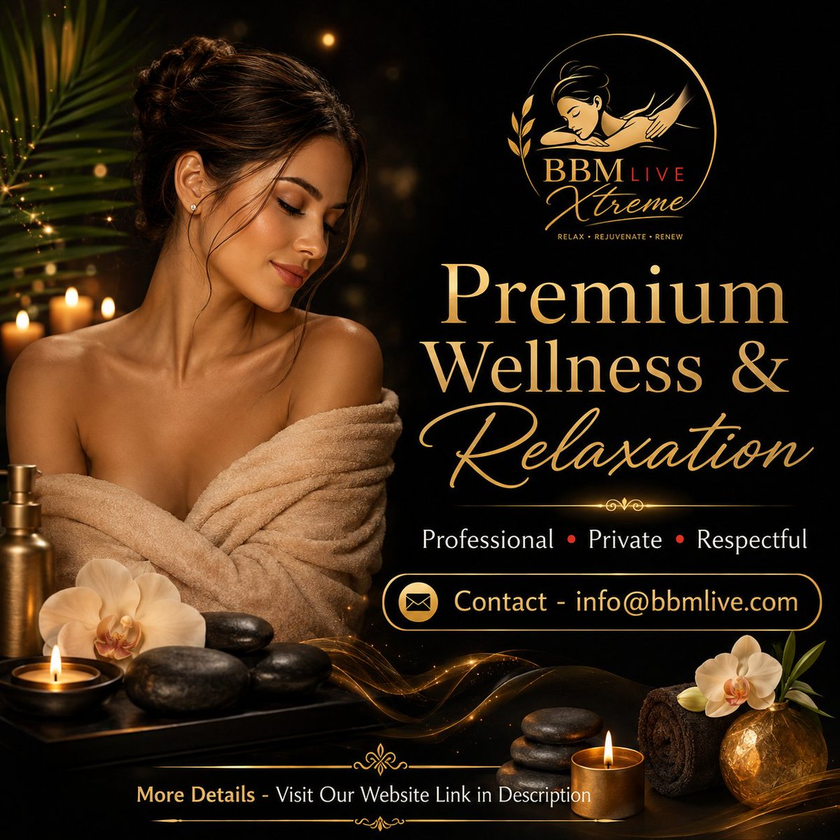 BbmliveXtream's tweet photo. Discover a premium wellness and relaxation experience with BBM Live Xtreme. 

📧 Contact: info@bbmlive.com
🌐 More Details: Visit our website using the link in the description.

#BBMLiveXtreme #PremiumWellness #RelaxationMassage #WellnessExperience #StressRelief #SelfCare https://t.co/6EflnryTuA