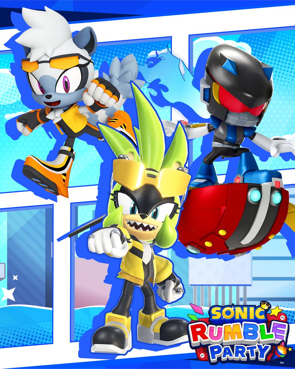 Sonic_Rumble_JP's tweet photo. ／
クリーン・スイープステークスイベント開催！
＼

プレミアムパスの報酬に「ライダーズサージ」スキンが登場！
ゲームプレイでXPをためて獲得をめざそう✨

さらにレッドスターリングショップでは
「ファントムライダー」「ライダーズタングル」をはじめとした新登場スキンを販売中🛒
チェックしてみてね🎶