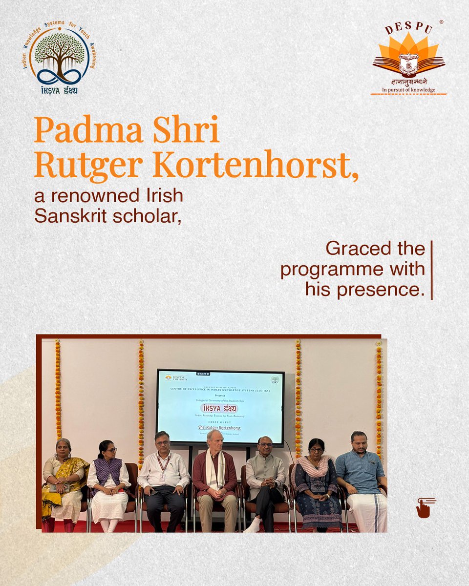 des_pune's tweet photo. A new chapter in preserving and celebrating India's timeless wisdom begins at DES Pune University with the inauguration of ĪKṢYA – Indian Knowledge Systems for Youth Awakening.

#DESPuneUniversity #IKSYA #IndianKnowledgeSystems #YouthAwakening https://t.co/5GQ6Az25IP