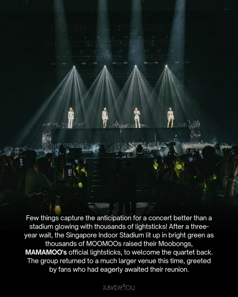 DragonKazoo77's tweet photo. 260805 kavenyou IG

From a hilarious trot version of "Taller Than You" to the clever "Baton Touch" solo relay, @RBW_MAMAMOO packed the 2026 MAMAMOO WORLD TOUR <4WARD> in SINGAPORE with unforgettable moments!❤️‍🔥

🔗 https://t.co/w5xP8ctwPp

Full article 
🔗https://t.co/C0BPxBXQEB

++
#4WARD #SOLAR #솔라 #MOONBYUL #문별 #WHEEIN #휘인 #HWASA #화사 #MAMAMOO #마마무