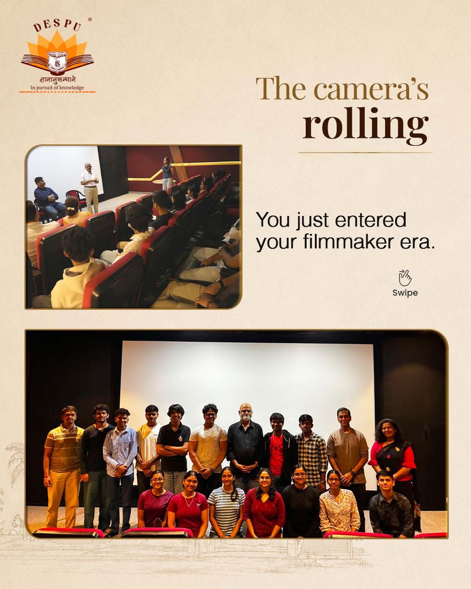 des_pune's tweet photo. From design thinking and filmmaking to storytelling, the sessions encouraged students to question, create, explore, and see their disciplines through new lenses.

A meaningful start to a journey of learning, creativity&amp;  discovering what’s possible. 

#Induction2026 #DesignAndArt https://t.co/I3DjoBcN5X
