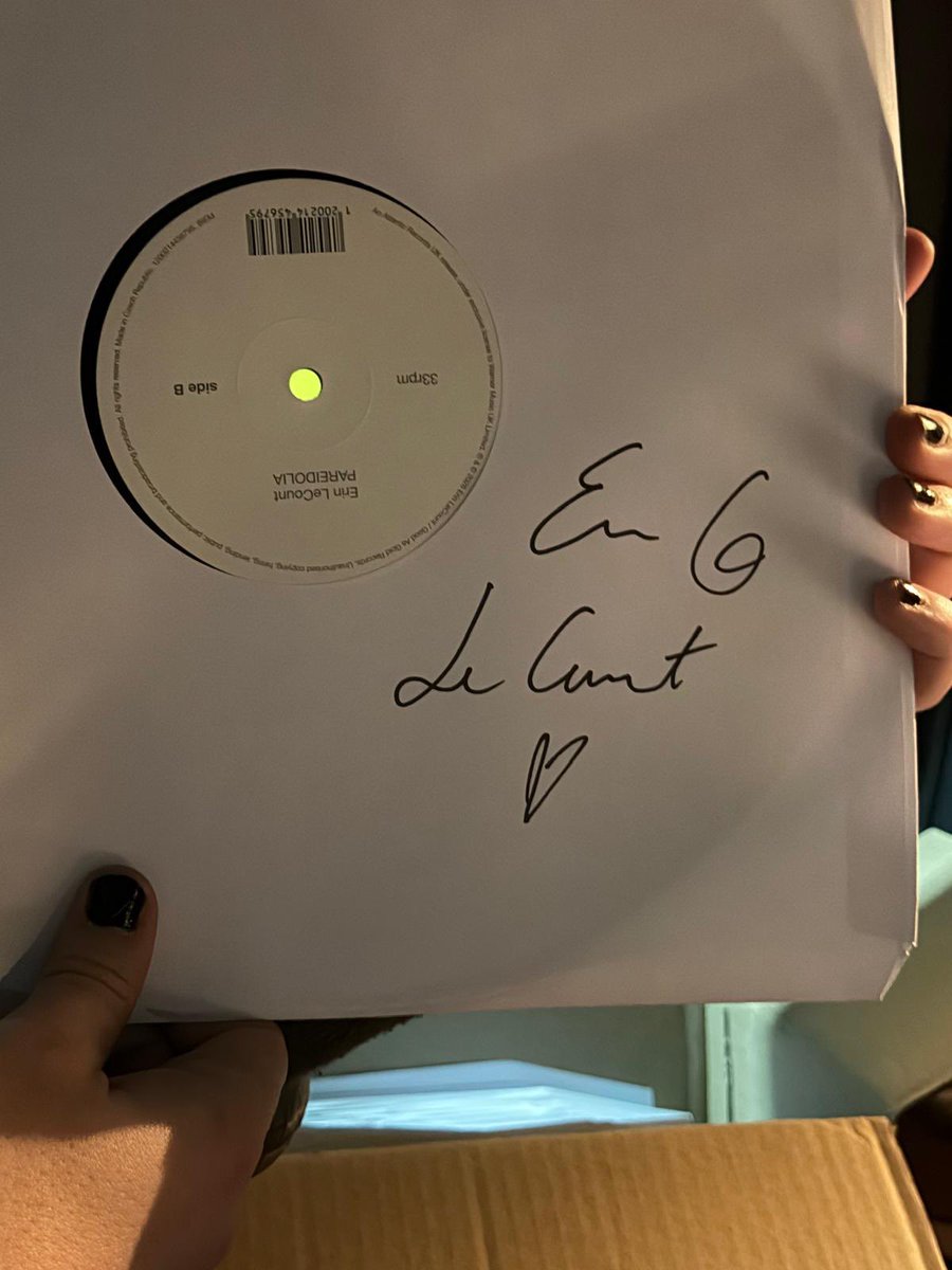 erinlecount's tweet photo. whoever gets the lecunt vinyl tonight … i want to know who u are . i must find out who this goes home with . ♡ https://t.co/DwIM4lphlv