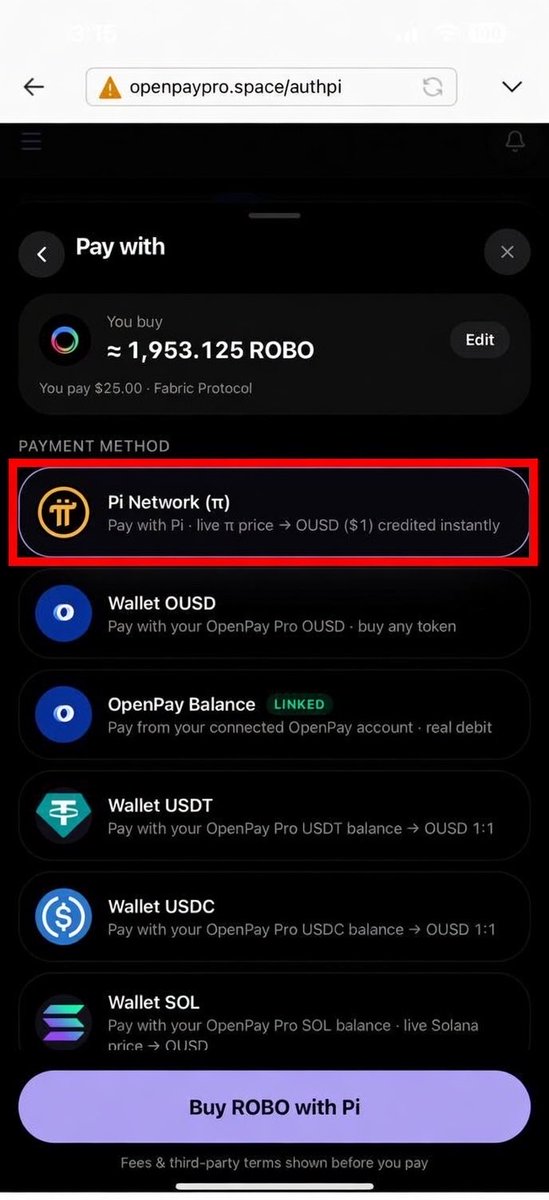 OpenpayProTeam's tweet photo. 🚀 Fabric Protocol ($ROBO) is now available on OpenPay Pro! 🤖🌐

Buy, sell, swap, exchange, and trade Fabric Protocol (Fabric Foundation) seamlessly—all in one place.

Following the recent partnership between Pi Network and Fabric Foundation, you can also purchase $ROBO using Pi directly on OpenPay Pro, making it easier than ever to access the future of AI-powered robotics and decentralized payments. @PiCoreTeam 

🌐 Start trading today and be part of the future of AI, robotics, and Web3.

Get Started:
🌐 Beta App: https://t.co/Enwki9okJY
🏠 Website: https://t.co/zIZNEJ6GBw
🔐 OpenPay: https://t.co/a63SUdREgo
🪙 OpenUSD ($OUSD): https://t.co/E4wywdRm66
ℹ️ About OpenPay Pro: https://t.co/fQvFzdJZxZ
📰 Blog: https://t.co/JzVQ3uSshJ
📖 Wiki: https://t.co/PTZhCPeWNY
💬 Telegram: https://t.co/6g3TN3qni0

#FabricProtocol #FabricFoundation #ROBO #PiNetwork #OpenPayPro #Crypto #Web3 #AI #DeFi #Blockchain 
@OpenPayTeam @wainfoundation @PiCoreTeam @FabricFND