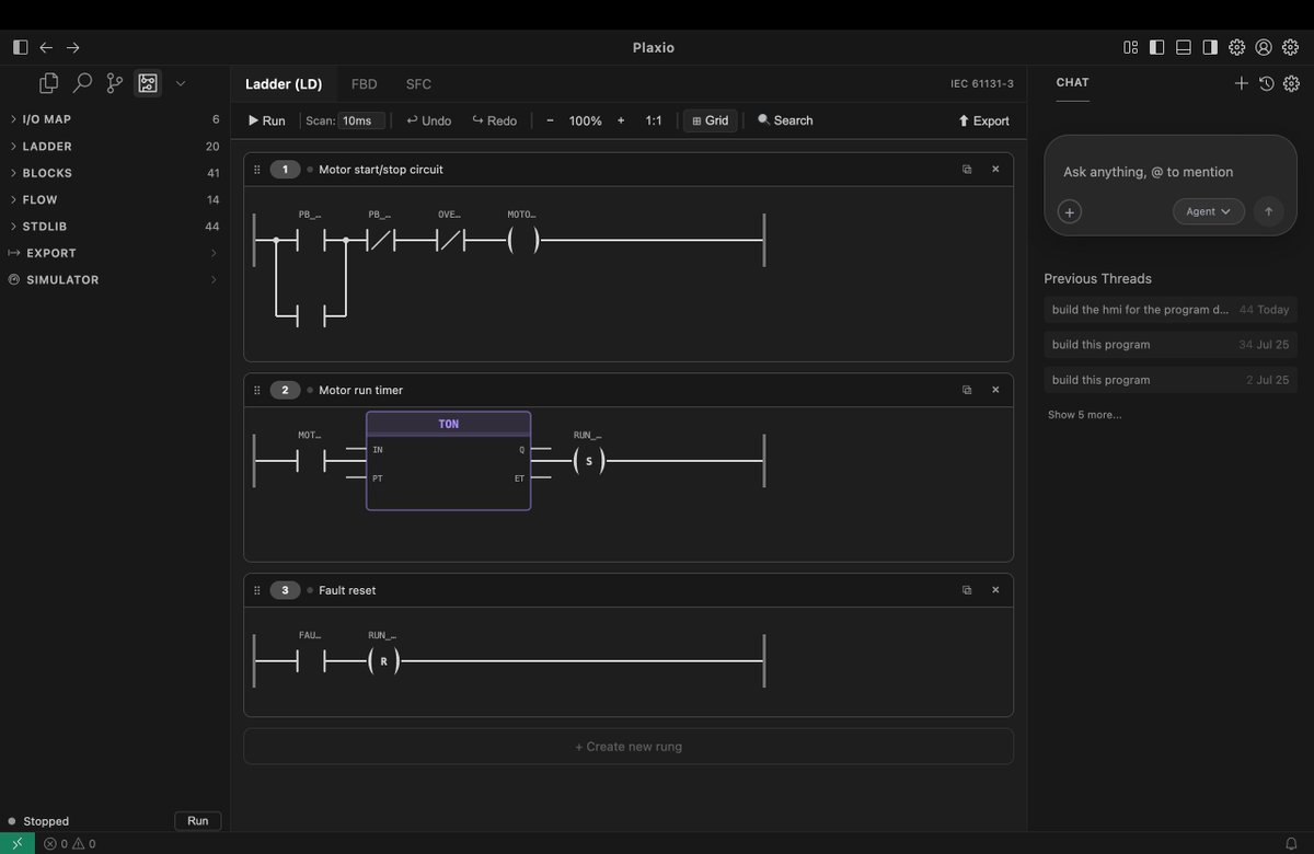 therealambadi's tweet photo. Built Plaxio to make PLC development feel modern.

AI-assisted programming, debugging &amp; simulation for Windows and macOS.

Early MVP. Every account gets 50 free AI credits.

Looking for honest feedback from you.

https://t.co/fdqWDCRKCN

#PLC #IndustrialAutomation #AI https://t.co/nHb4315JiW