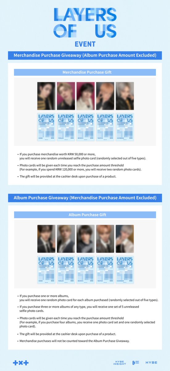 HYBE_MERCH's tweet photo. <HYBE INSIGHT> 투모로우바이투게더 'LAYERS OF US' 전시

📢 Merch Shop Event

📆 2026. 08. 13 - 09. 06
📍 더 서울라이티움

#TOMORROW_X_TOGETHER #투모로우바이투게더 #TXT #LAYERS_OF_US #HYBEINSIGHT https://t.co/TSeYA6nPSD