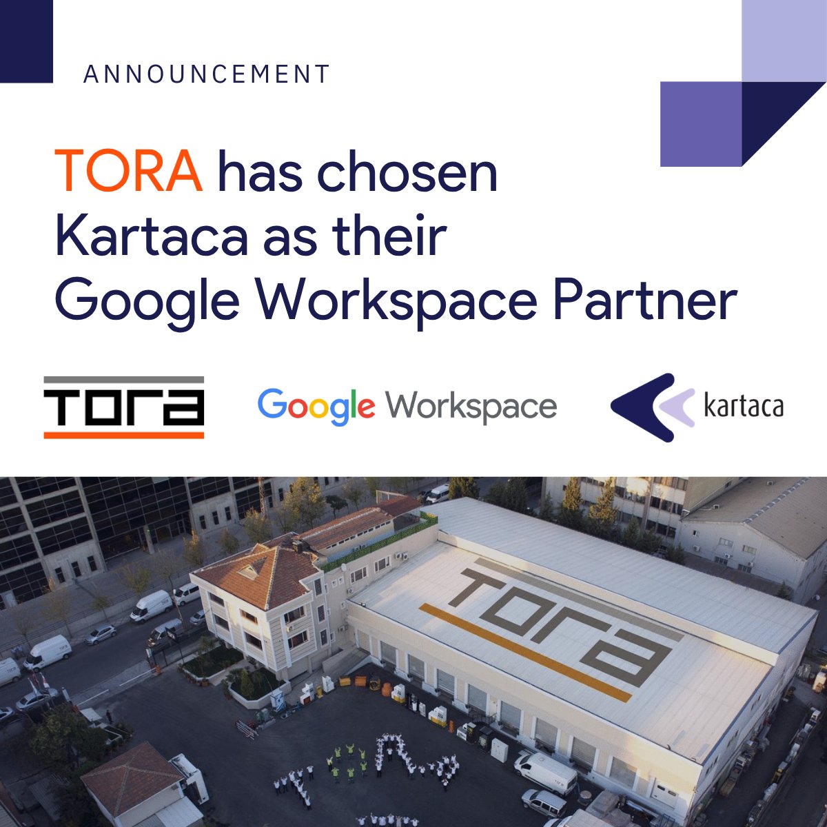 KartacaOfficial's tweet photo. By partnering with #Kartaca on #GoogleWorkspace, TORA will seamlessly transition from legacy mail systems to a highly secure, enterprise-grade platform, enhance cloud storage and security standards across teams, and ensure cost-effective, long-term operational continuity. https://t.co/ySGKPgg1Yh