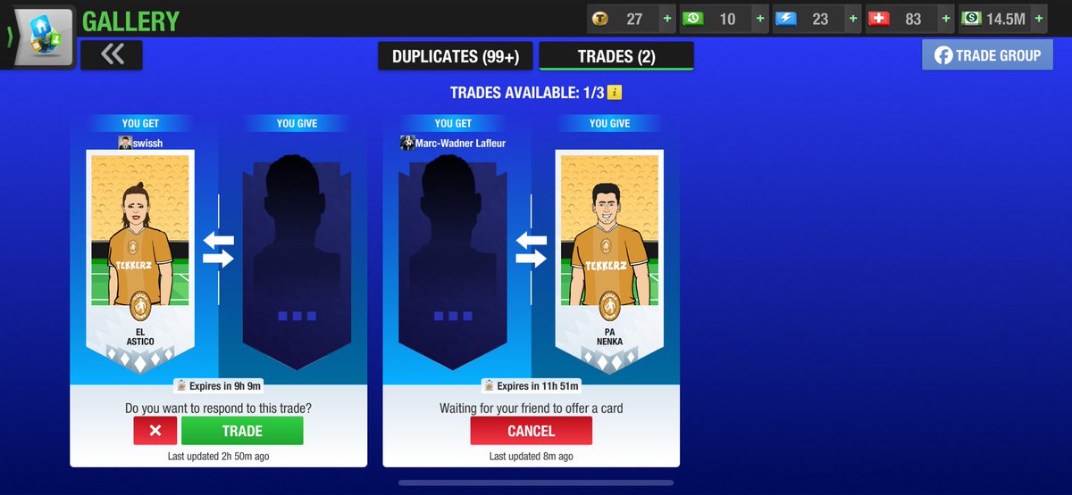AyElectron's tweet photo. @topeleven Who needs 189 duplicate???? Let me know https://t.co/v7Nx71DcJL