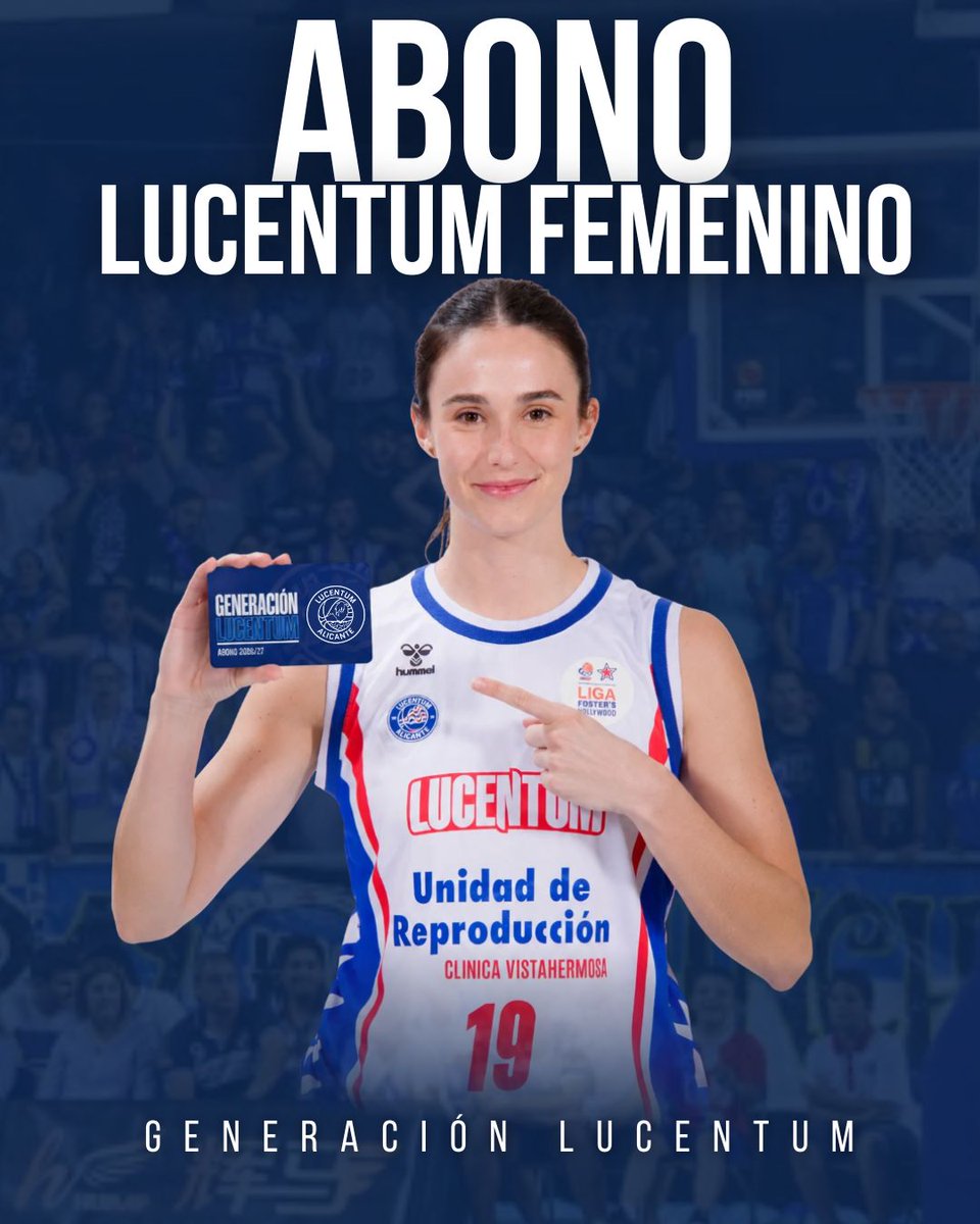 FundLucentum's tweet photo. 💙 Un ascenso se consigue en la pista. Un proyecto se construye desde la grada.

🏀 30 € para abonados del HLA Alicante.
🏀 35 € para el público general.
🎟️ Abónate aquí 👉 https://t.co/yIZbzZpcoL

#LucentumFemenino #GeneraciónLucentum https://t.co/TxN2r15L3R
