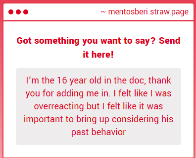 Mentosberi's tweet photo. some strawpage anons related to the situation, rettie hurt these people regardless and i dont think any apology would make these any better if you continue to be inappropriate and gross towards children

may i hope these people be able to heal from the damage he caused https://t.co/HuJJ0OBWXc
