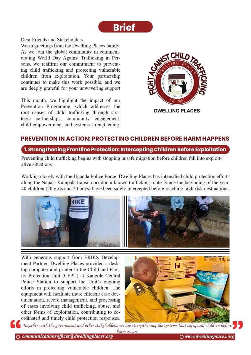 mckivumbi's tweet photo. ๐จ Our July 2026 Newsletter is here!
Edition highlights how we're preventing child trafficking through frontline protection, child rights clubs, street outreach community action.
THEME: #TrappedBehindTheScam
Together, we can protect every child. ๐ฉโ๐งโ๐ฆ
๐ https://t.co/M4HjTjlqZd https://t.co/1CflP8uHVs