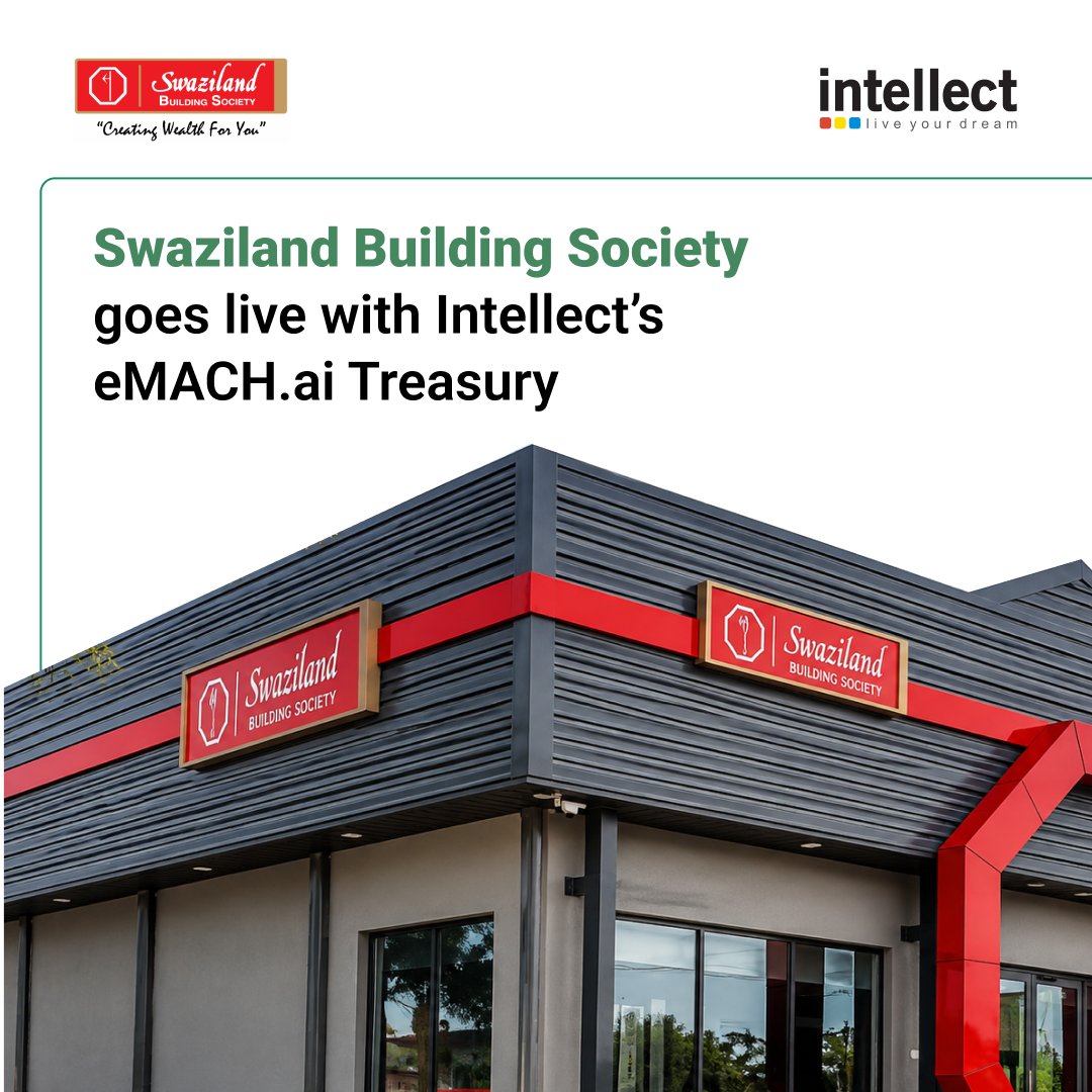 i_DesignArena's tweet photo. Swaziland Building Society goes live with Intellect’s eMACHai Treasury, powering their strategic transition to commercial banking

Read the press release: https://t.co/Xr9Hw6f0VV

#eMACHTreasury #CommercialBanking #DigitalTransformation #eMACHai #SWIFT https://t.co/BNmzCTnSoY