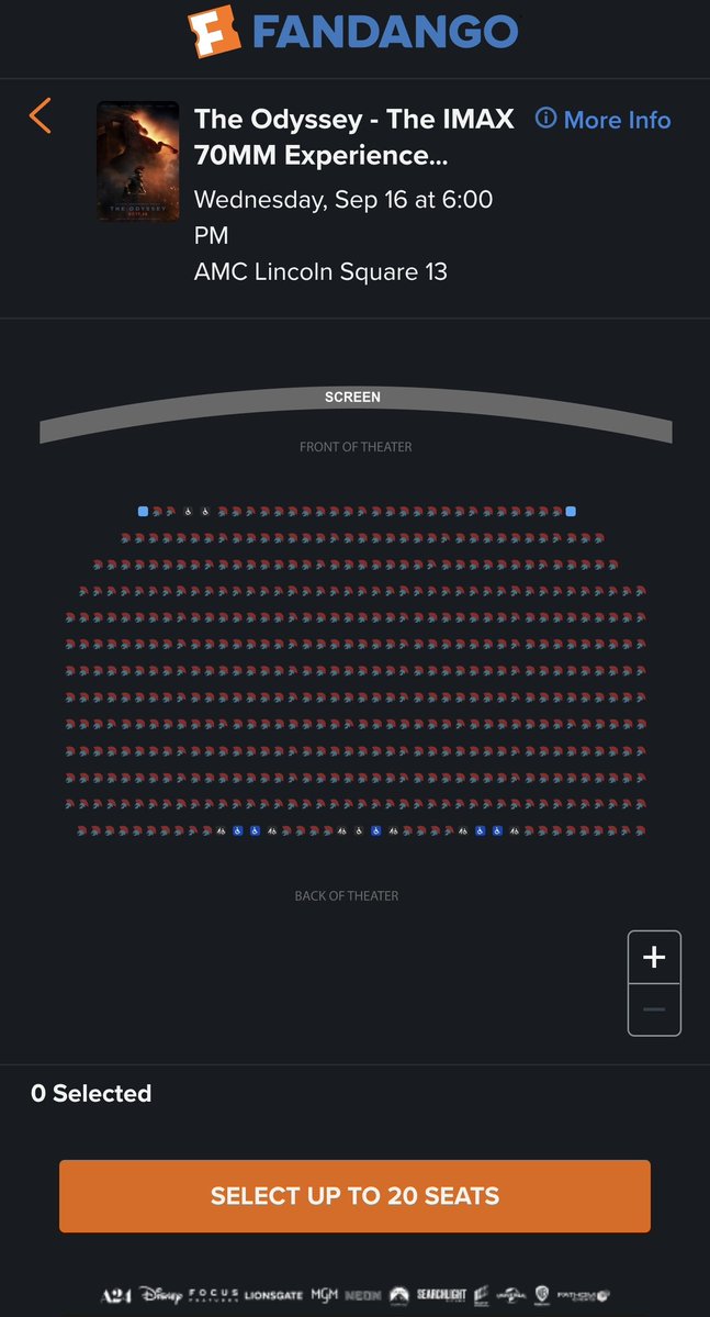 HabisNontonFilm's tweet photo. Tiket THE ODYSSEY di IMAX 70mm ini pada sold out bahkan buat penayangan September.

Di Amerika, Inggris, Prancis, Australia, pada laris manis, gokil dah! https://t.co/0qYzyUfwyf